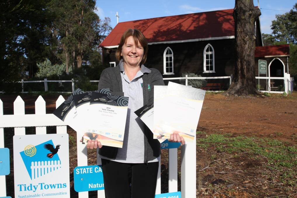 Tidy Town: Greenbushes Tidy Town coordinator Leonie Eastcott is proud to be in the finals for so many categories. Photo: Debbie Walsh