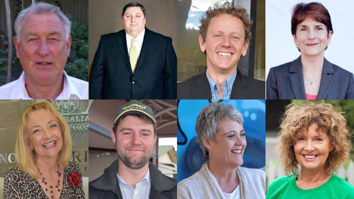 Federal seat of Forrest candidates Ross Slater, Edward Dabrowski, David Fishlock, Jennifer Whatley, Nola Marino, Luke Pilkington, Lorrae Loud and Jill Reading.