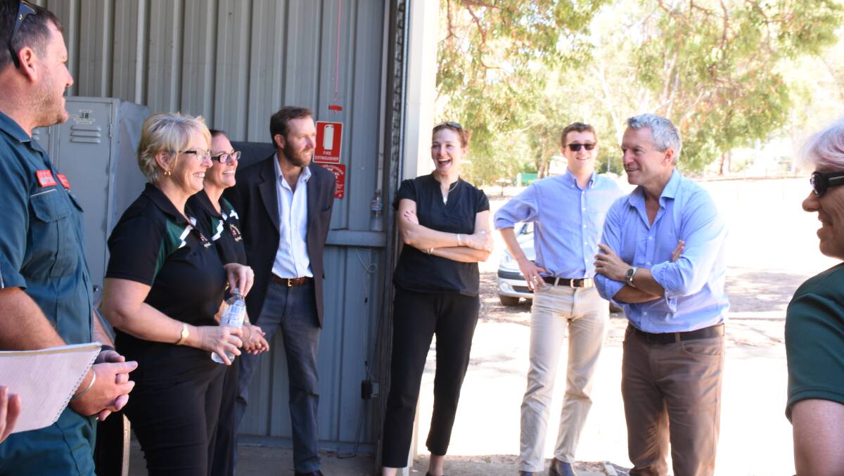 Regional Development Minister Terry Redman visits St John Ambulance members and local government representatives at Boyup Brook. Photo supplied.