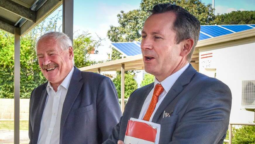 Shadow Agriculture Minister and Collie-Preston MLA Mick Murray with Labor Leader Mark McGowan. Photo: FILE
