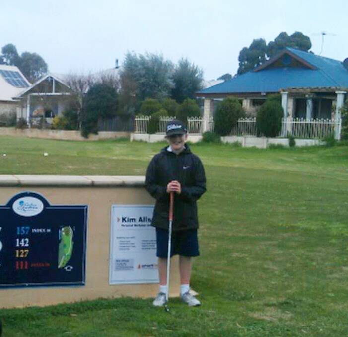 Junior golfer: Corley McLernon enjoyed competing in the Drummond Golf 45 Hole Classic, his first professional junior tournament, held last week at Margaret River, Dunsborough Lakes and Busselton Golf Clubs.