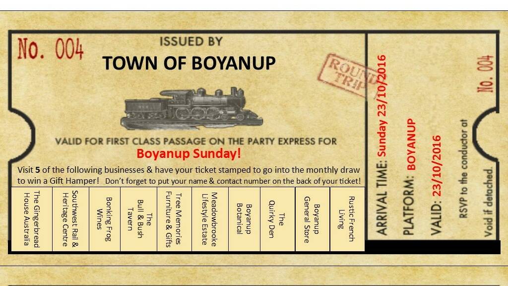 All aboard for Boyanup Sunday antics
