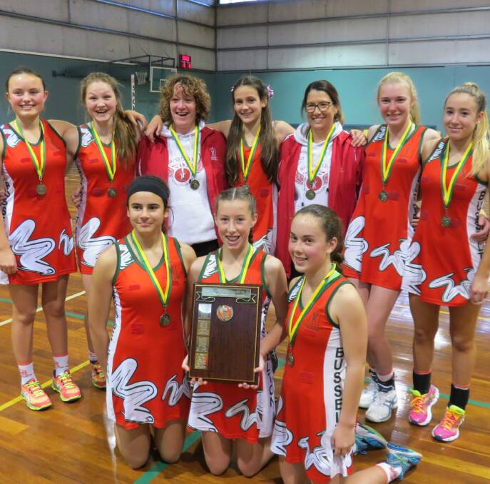 Top team: Busselton Netball Association's 14's team won Division 1 convincingly, winning every game by at least 20 points at Bridgetown Recreation Centre. Photo: Matthew Lau