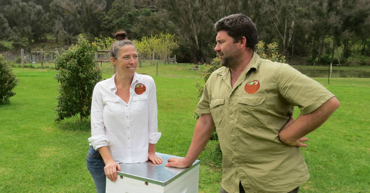Happy couple: Southern Forests Honey owners Sarah and Simon Green on their property in Nannup. Photo: Matthew Lau