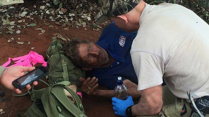 Mr Foggerdy had been lost, without water, for six days. Photo: WA Police 