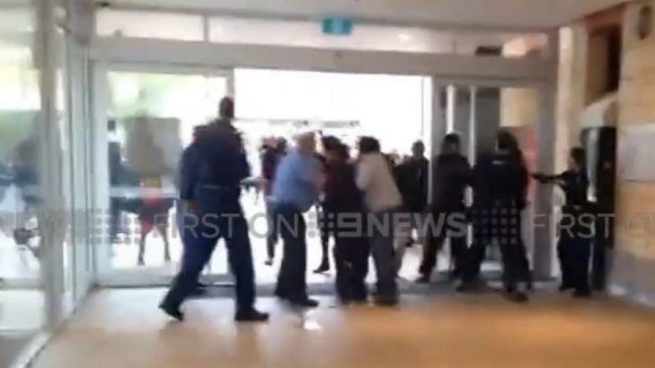 The situation is volatile in Boulder. Photo: Nine News Perth