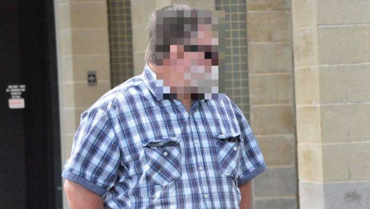 The accused leaving Mandurah court on Tuesday. Photo: Kate Hedley.