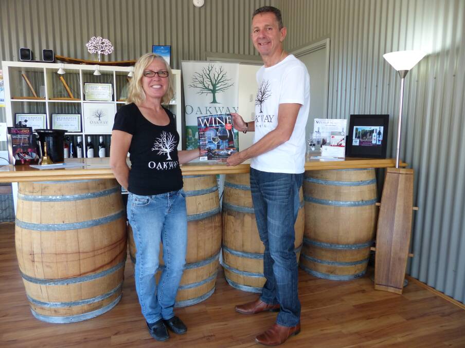 Pleasant surprise: Ria and Wayne Hammond of Oakway Estate, which has been named best small cellar door in the Geographe wine region by Gourmet Traveller Wine magazine.