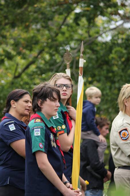 Scouts: Finn Beeson and Matilda Tinker at the service. Photo: Majuba Photographics.
