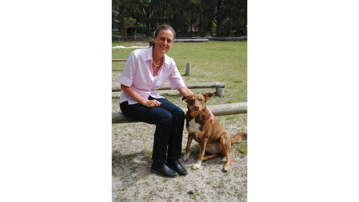 Event organiser: Dutchfield Dog Training’s Becky Breedveld with canine companion Tess.
