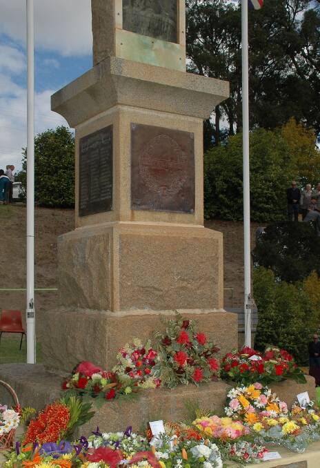 Wreaths: The Bridgetown Memorial. Photo: Donnybrook-Bridgetown Mail.