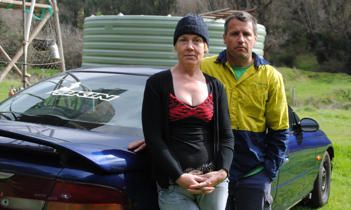 Renae Clarke and Kevin Knight are urging people to be cautious when selling cars privately after people posing as buyers turned violent at their home.