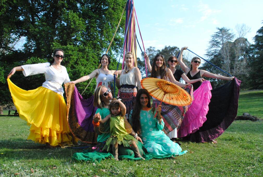 Ready for Spring: Megan Weaver, Rachel Campbell, Chrissy Maddison, Georgia Hanson, Jesse Cavallaro, Rebecca Hackett, Lara Bos, Sura Gray and Rosie Gray will be amongst the maypole dancers at the Balingup Spring Picnic this weekend. 