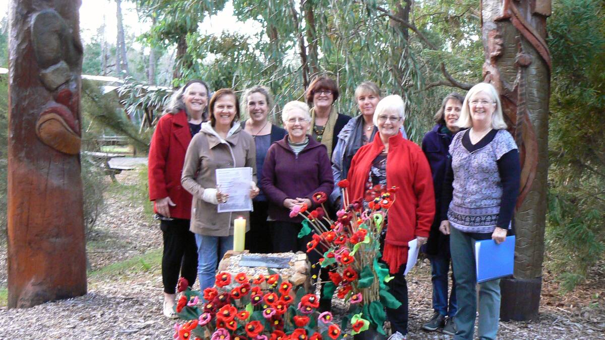 The Nannup Glee Club sang a tribute to the Anzacs at a service in Nannup. Photo: Andy Dell’agostino. 