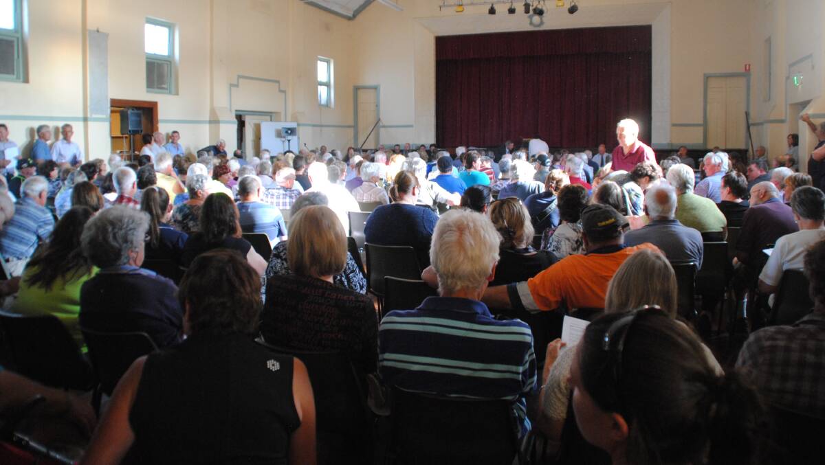 The Town Hall filled to capacity for last week’s ordinary council meeting. 