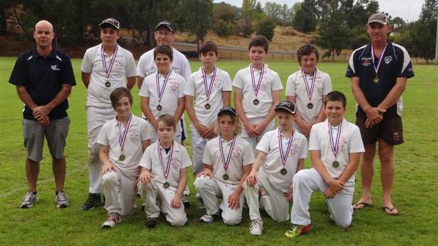 Grand final win: Donnybrook's year 7 cricket team and coaches.