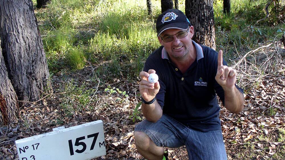 Greg Bacci is proud to have hit a hole in one on the 17th hole at Greenbushes Golf Club. 