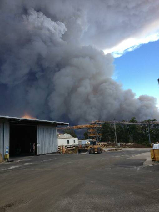 Scary: Smoke rises over the Greenbushes mine. Photo: Clint Walker