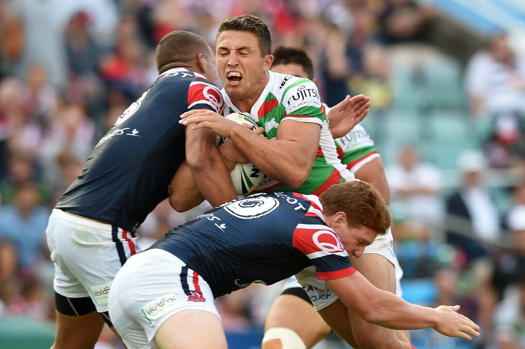 Can Sam Burgess lead the Rabbitohs to the grand final? Picture: AAP