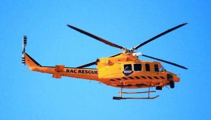 The RAC Rescue Helicopter has been sent to a car rollover in Boyanup. 