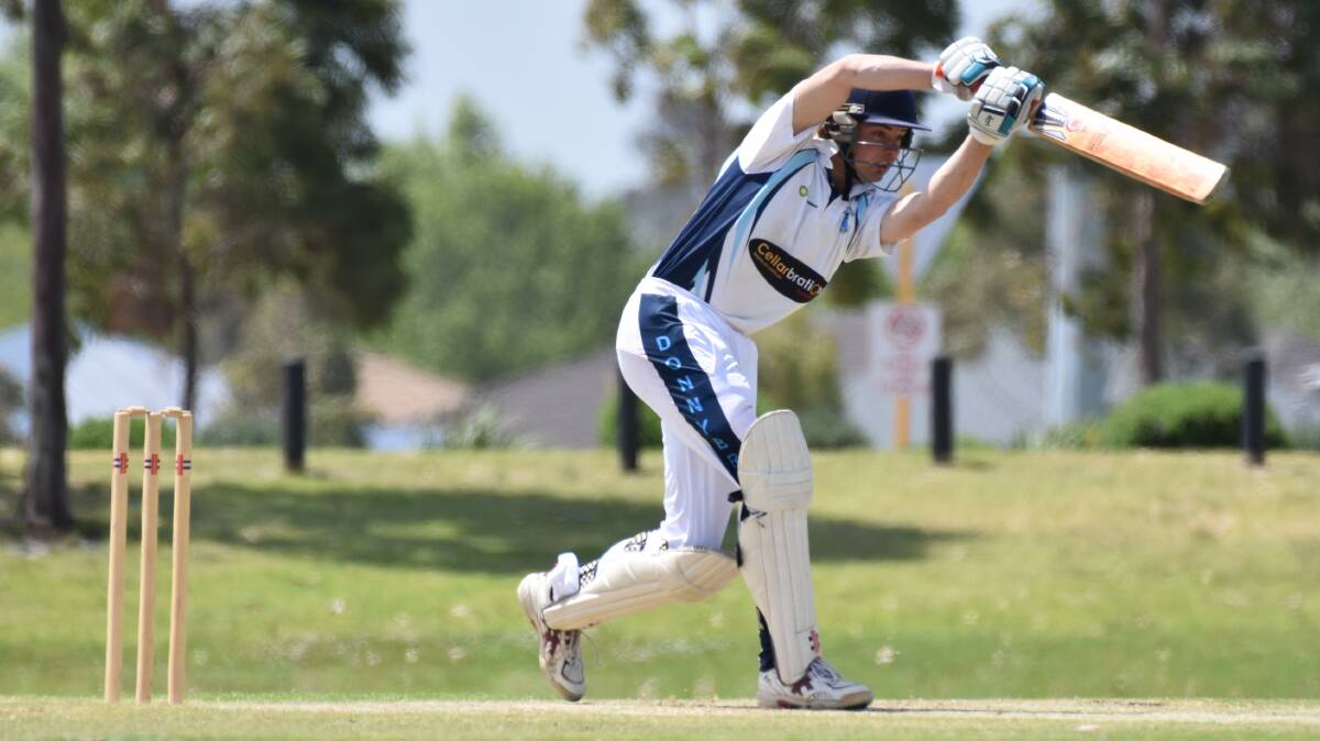 Donnybrook's Joel Parker made 115 not out in round two of the B grade competition. Photo: Andrew Elstermann.