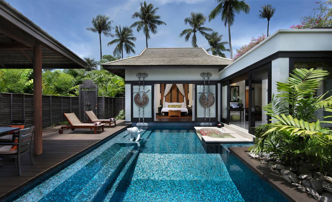 Sala pool villas at the Anantara Mai Khao is all clean lines and comfort. Picture: Supplied