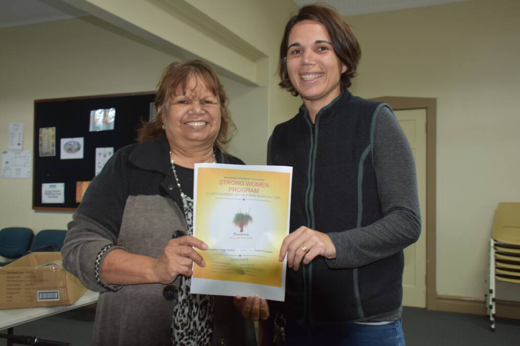 Breakaway peer support mentors Tahnee Nesbitt and Gail Hill were in Busselton to run the strong women program, empowering women to deal with everyday issues.