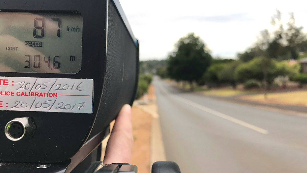 A motorist was fined $800 and lost six demerit points after being caught travelling 37km/h over the speed limit in a 50km/h zone. Photo: WA Police