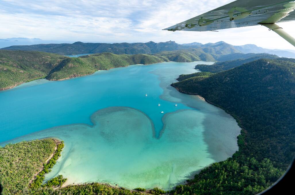 A scenic flight over the 74 islands of the Whitsundays.