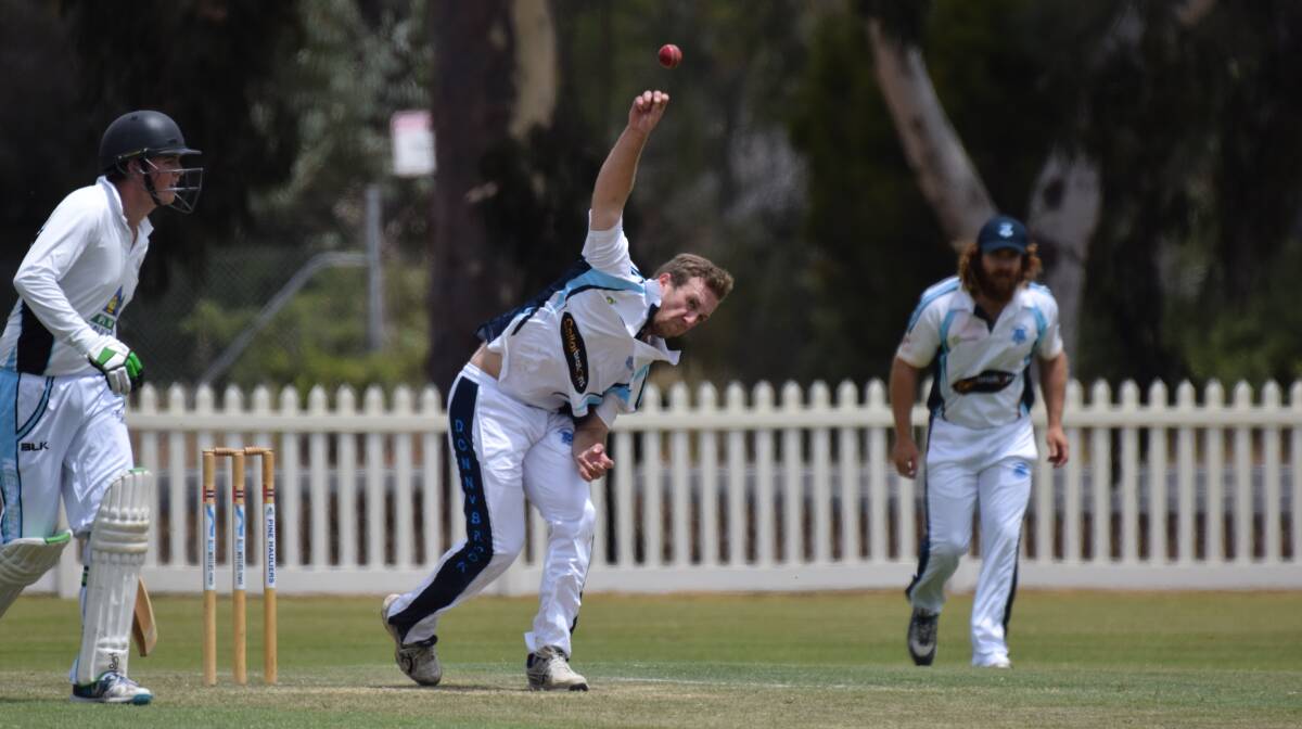 Donnybrook bowler Mitchell Clothier took one wicket against Collie, taking his total to eight from four games. Photo: Ashley Bolt