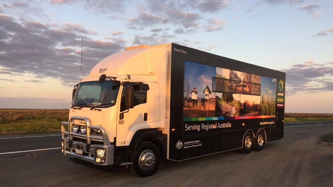 The Australian Government Mobile Service Centre truck will visit Collie next week. Photo supplied.