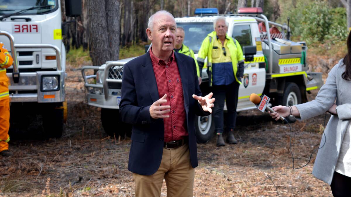 Emergency Service Minister Fran Logan announcing the funding in Balingup. Photo: supplied