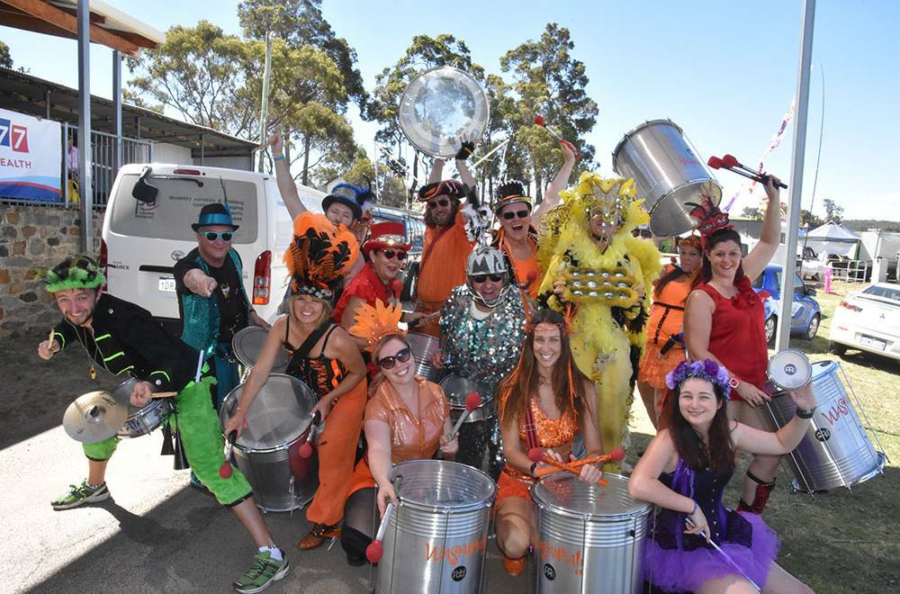 2017 Bridgetown Show: Wasamba - Western Australia's carnival drummers. Photo: Lee Steinbacher