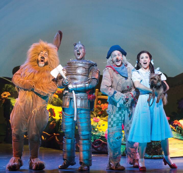 BELOW: Lion, Tin Man, Scarecrow, Dorothy and Toto somewhere over the rainbow in the Wizard of Oz.