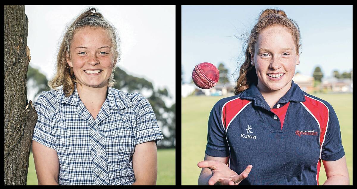 BACK AGAIN: Nirranda's Milly Illingworth and Port Fairy's Maddie Green scored Vic Country spots for the national carnival at the end of February. 