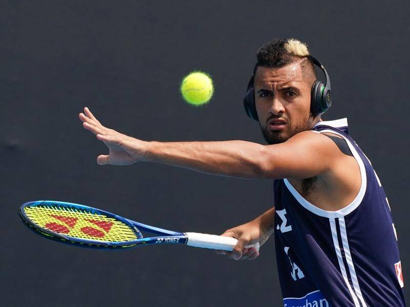 Return serve: Nick Kyrgios was in no mood to hit back at criticism from German Alexander Zverev.