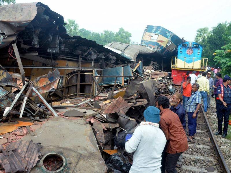 A train heading for the southern port city of Chittagong and one bound for Dhaka collided.