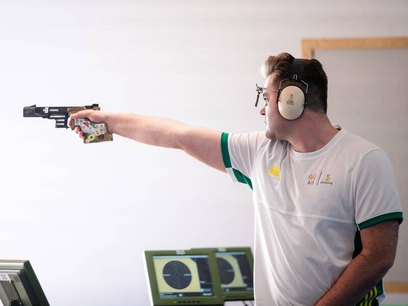 Sergei Evglevski won the 25m rapid fire pistol at the 2019 Oceania championships in Sydney.