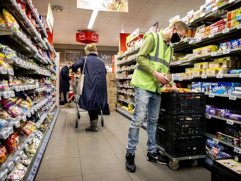 Supermarkets across the Netherlands will close at 8.45pm with the new curfew.