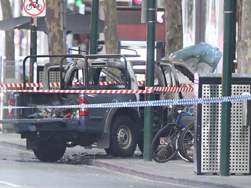 The man who went on a stabbing spree after setting his ute on fire was out on bail at the time.
