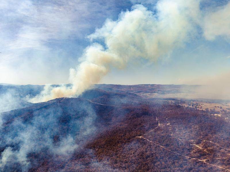 The NSW Rural Fire Service says strong winds could push bushfires towards rural properties.