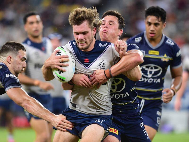 Ryan Papenhuyzen has moved back into business for Melbourne Storm against the Cowboys.