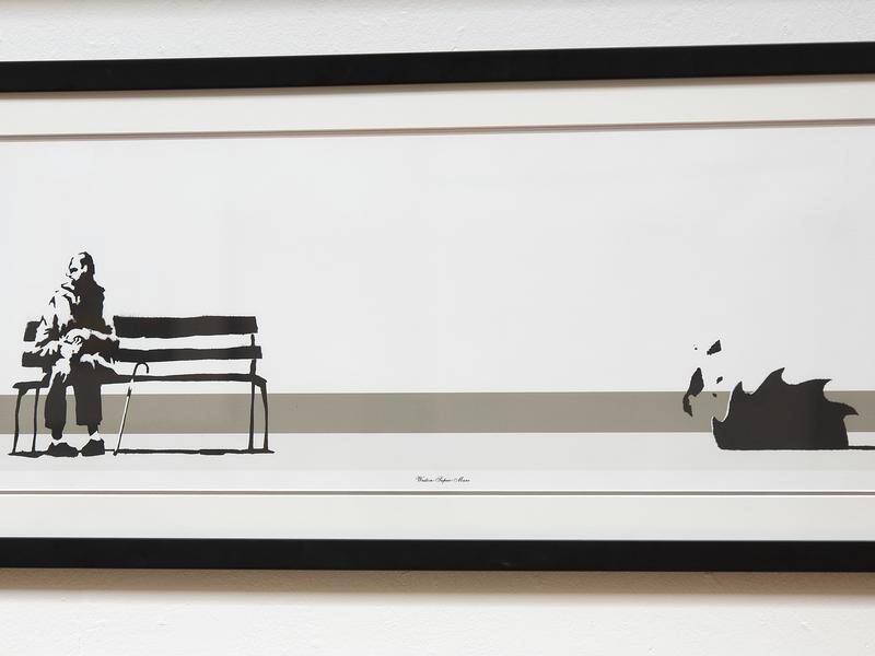 This Banksy piece was the highest bid at the auction that raised a total of over $300,000.