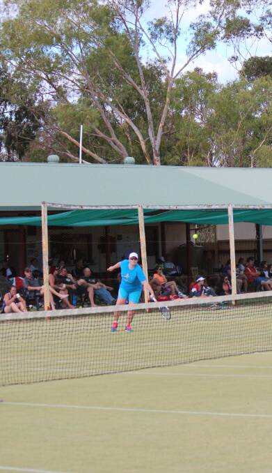 On the court: At last year's Boyup Brook Open tennis tournament. Photo: supplied.