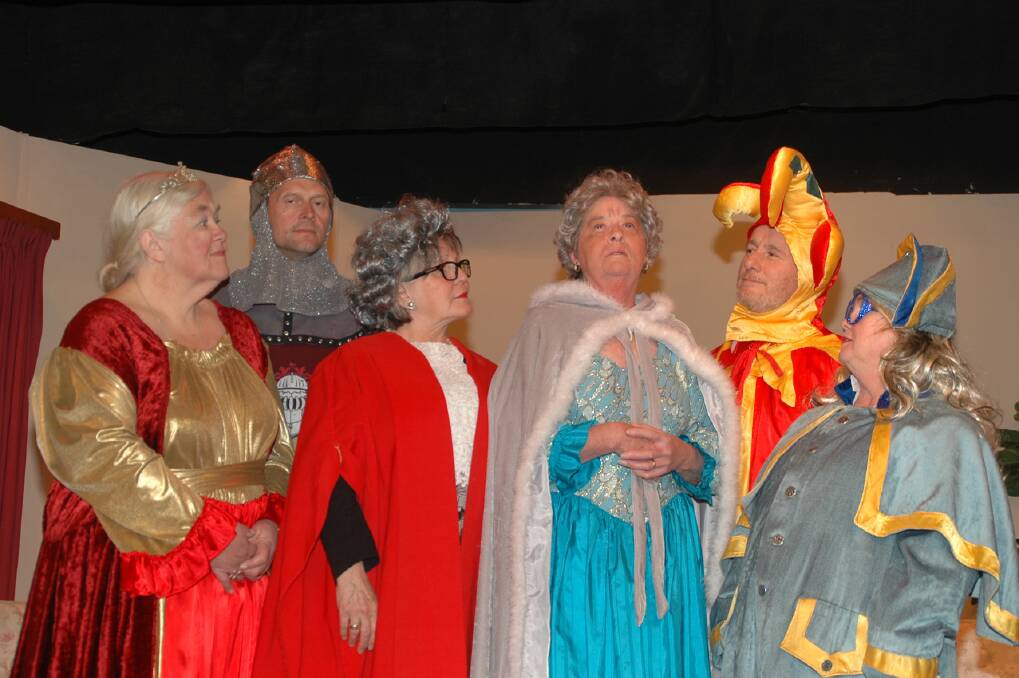 Magic moment: The 'revolting' residents show respect to Elizabeth when, showing a moment of lucidity, she repeats the speech from Queen Elizabeth I's reign. Peggy (Sue Truell) Doug (Steve Wood) Patricia (Linda King) Howie (Mark Moscarda) Shirley (Christine Chilvers).