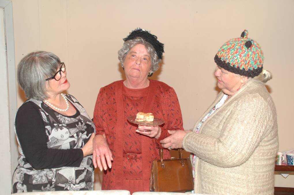 What day is it? Patricia (Linda King) and Peggy (Sue Truell) try to help their ageing friend Elizabeth (Kerry Tarbuck).