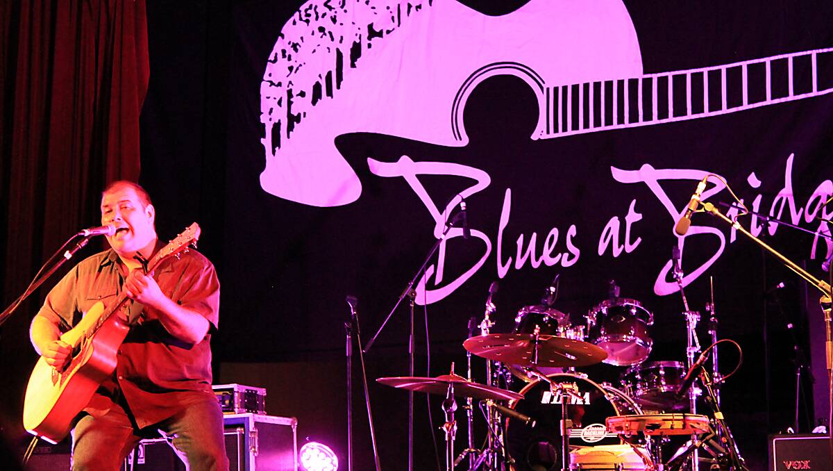 Seasoned Blues artist Lloyd Spiegel playing some of his eight albums worth of songs at the 20th festival of the Bridgetown Blues.